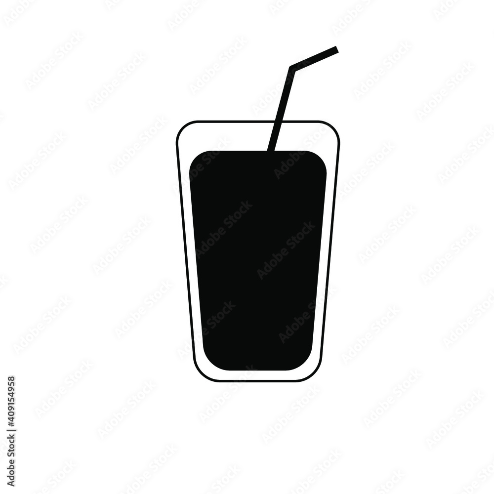 trendy flat style drink glass isolated on background Drink glass icon page symbol for your website design Clock icon logo, app, UI. Clock icon Vector illustration, EPS10.