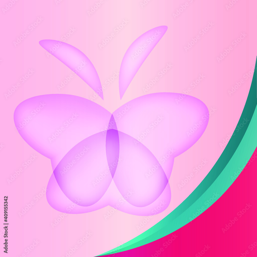 Butterfly vector. butterfly vector illustration composed of love element on pink background Butterfly vector. butterfly vector illustration composed of love element on pink background
