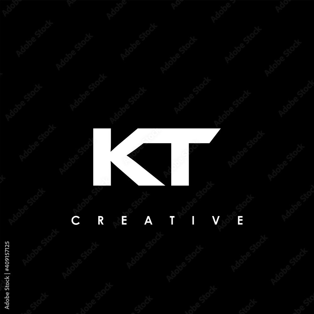 Obraz premium KT Letter Initial Logo Design Template Vector Illustration