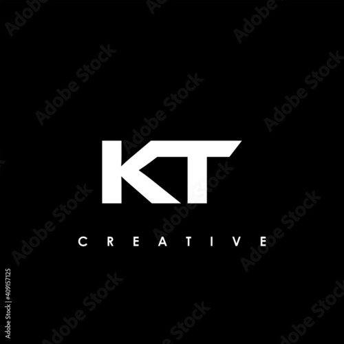 KT Letter Initial Logo Design Template Vector Illustration