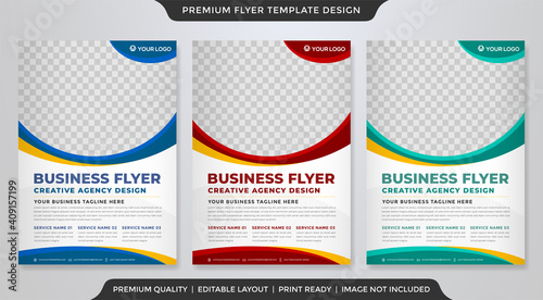 a4 business flyer layout template design with minimalist style and modern concept use for product presentation and business infographic