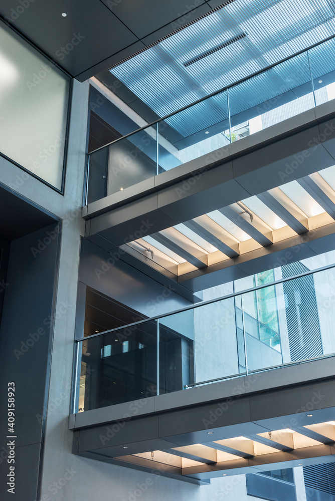 Fototapeta premium interior of modern architecture. Building abstract background