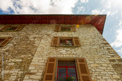 Картината върху платно An old stone Swiss house built in 18th century