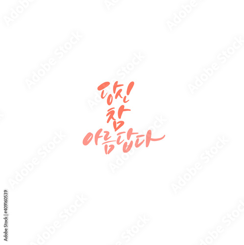 한국캘리그라피_당신 참 아름답다