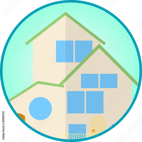 シンプルな住宅のアイコン