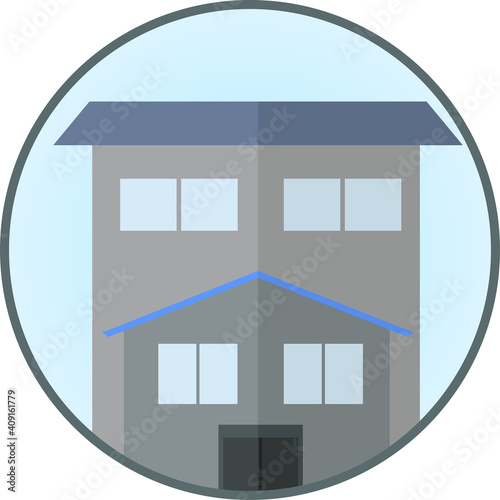シンプルな住宅のアイコン