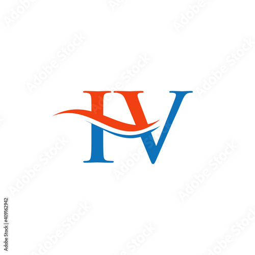 Initial Letter IV Linked Logo for business and company identity. Modern Letter IV Logo Vector Template with modern trendy