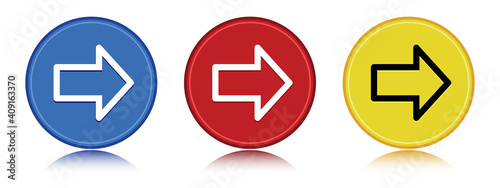 Next icon flat round button set illustration