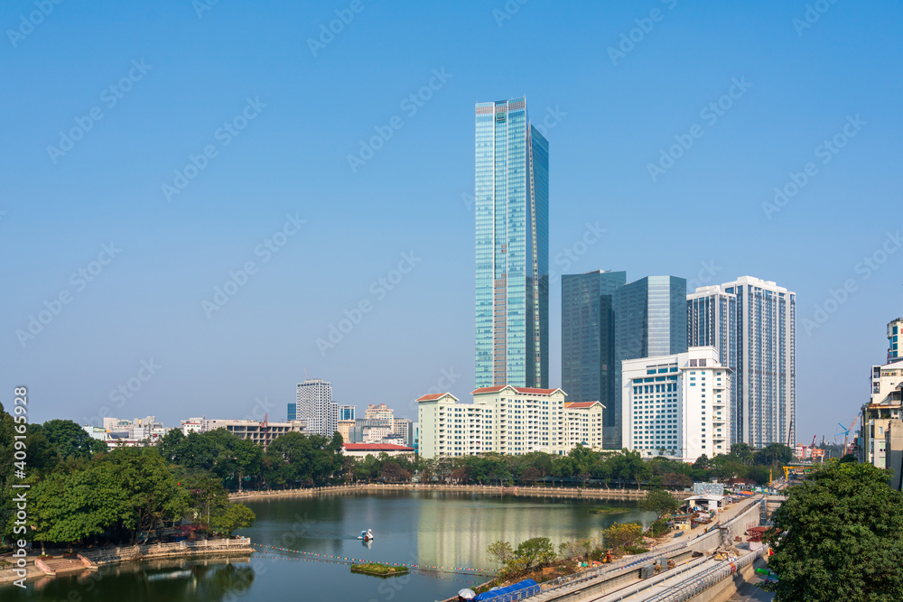 Hanoi cityscape with high-rise buildings