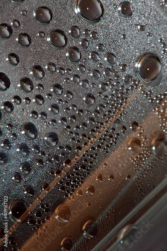 Water droplets in plastic bottle macro background high quality prints