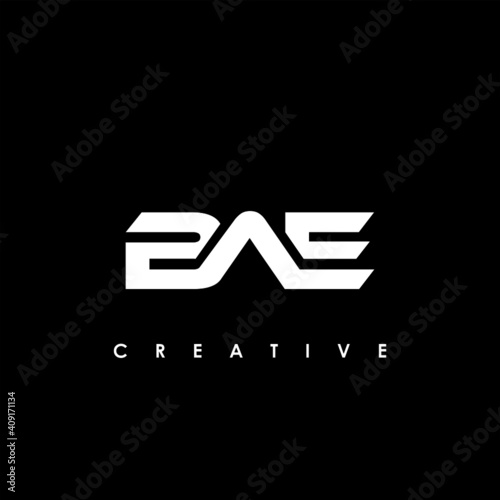 BAE Letter Initial Logo Design Template Vector Illustration photo
