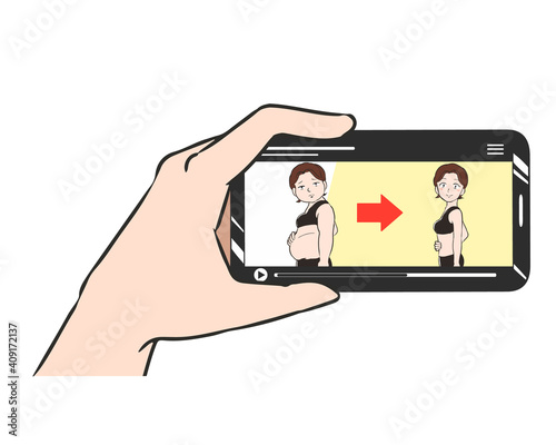 スマホ　横画面　ダイエット動画