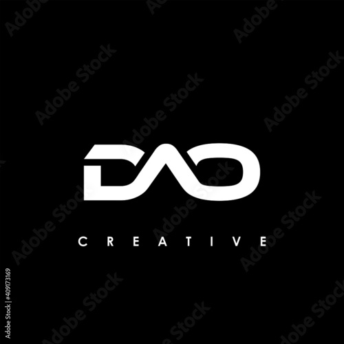 DAO Letter Initial Logo Design Template Vector Illustration