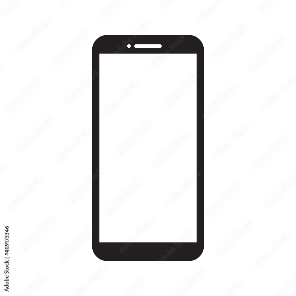 smartphone with blank white screen isolated on white background smartphone with blank white screen isolated on white background