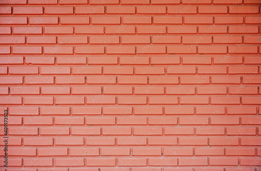 Red painted brick wall background Red painted brick wall background
