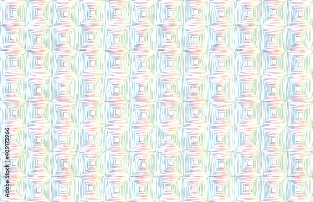 native seamless pattern with square shape. spectrum colour geometric background. rainbow colour decorate with line.