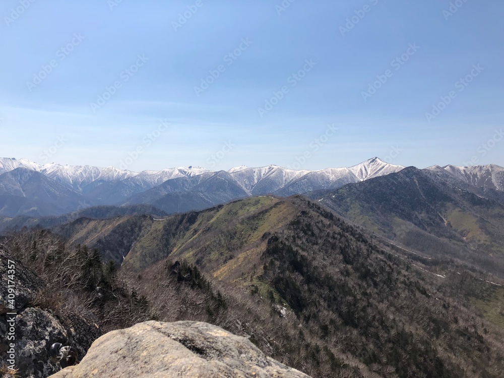 Obraz premium 北海道 日高剣山からの眺め