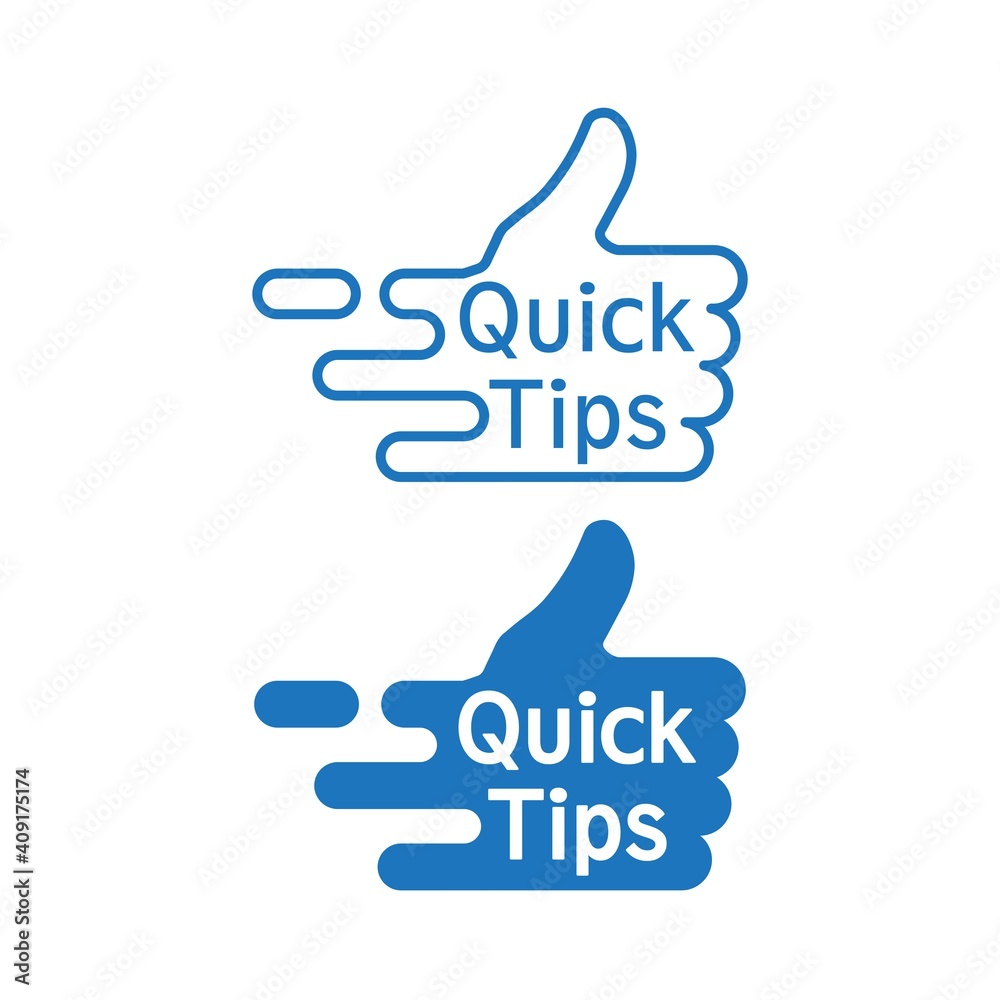 Quick tips. Set of vector illustrations isolated on white background. Quick tips. Set of vector illustrations isolated on white background.