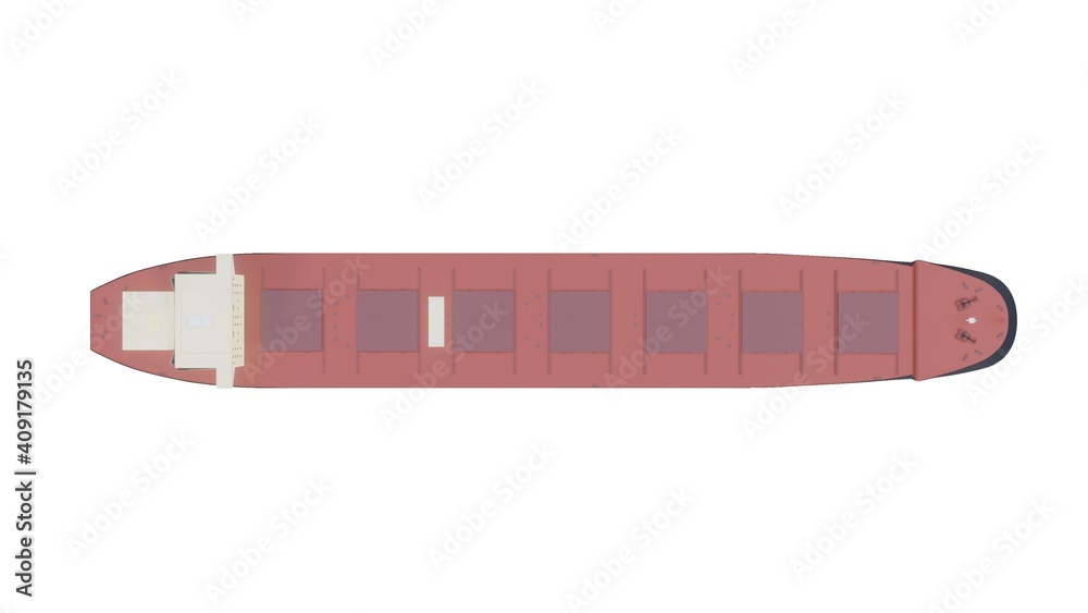 Bulk Carrier big cargo ship isolated 3d rendering Bulk Carrier big cargo ship isolated 3d rendering