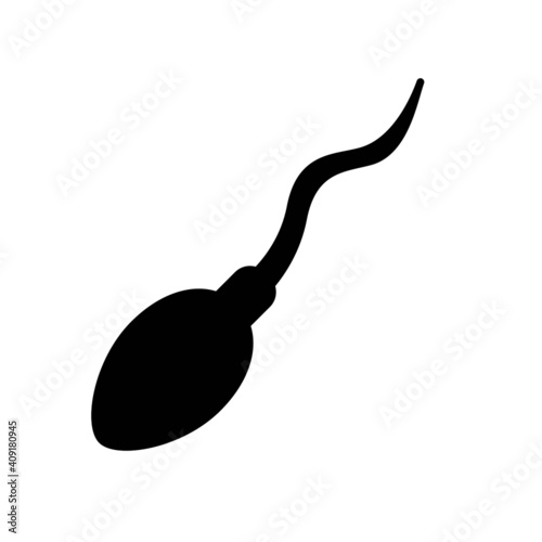 Vector high quality illustration of spermatozoon icon isolated on white 