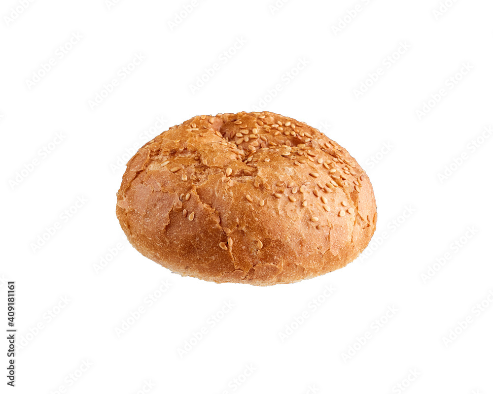 Hamburger, cheeseburger bun on a white background Hamburger, cheeseburger bun on a white background