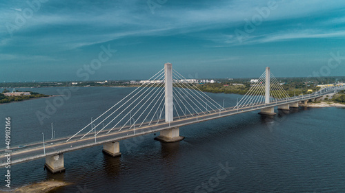 Hanging bridge connects Dar es salaam city