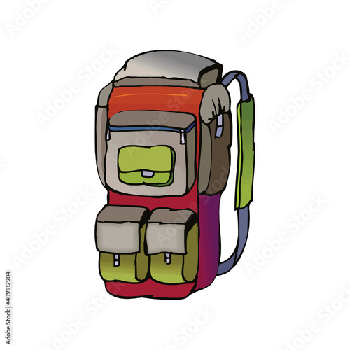 vector tourist backpacks isolated on a white background in EPS10