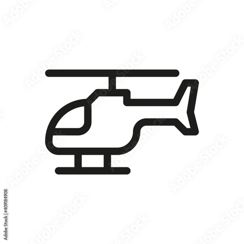 Photos Helicopter isolated icon, chopper helicopter toy linear icon, heli copter outlin