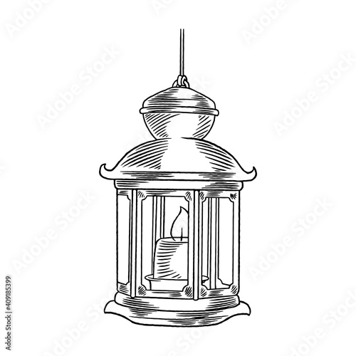 Old vintage hanging lantern...
