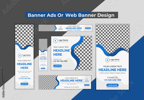 Creative Blue Banner ads Or Web Banner Design photo