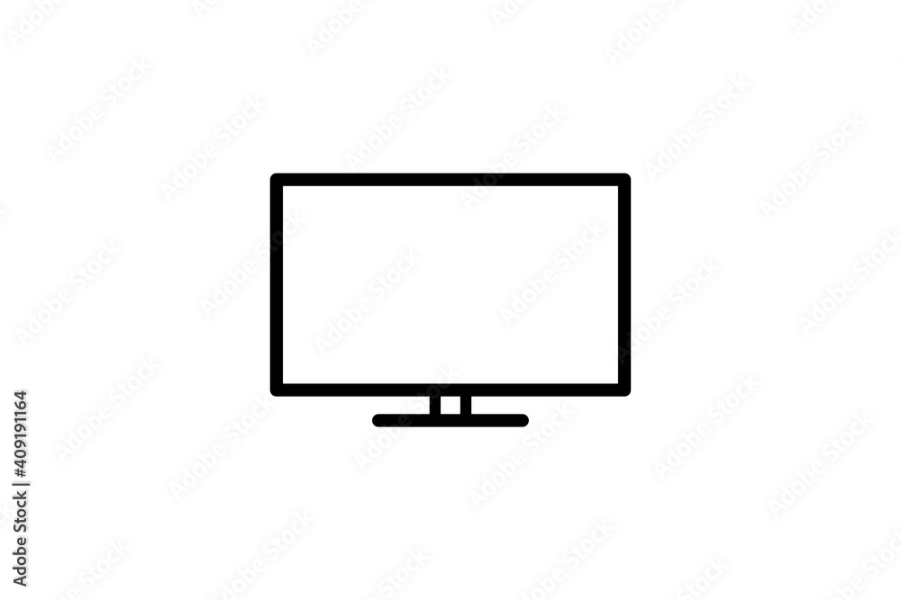 TV icon. Vector linear sign, symbol, logo of TV set for mobile concept and web design. Icon for the website of the store of household appliances, gadgets and electronics. TV icon. Vector linear sign, symbol, logo of TV set for mobile concept and web design. Icon for the website of the store of household appliances, gadgets and electronics.