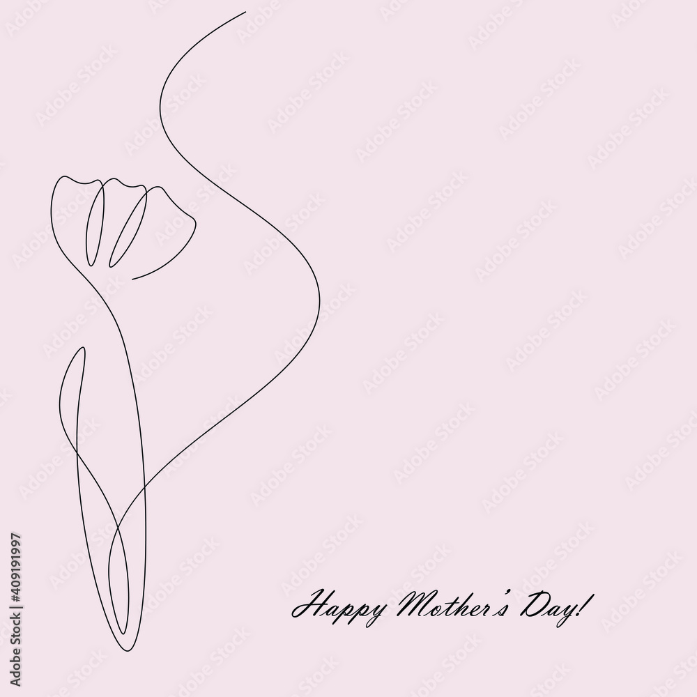 Mother's day card with flowers design vector illustration Mother's day card with flowers design vector illustration