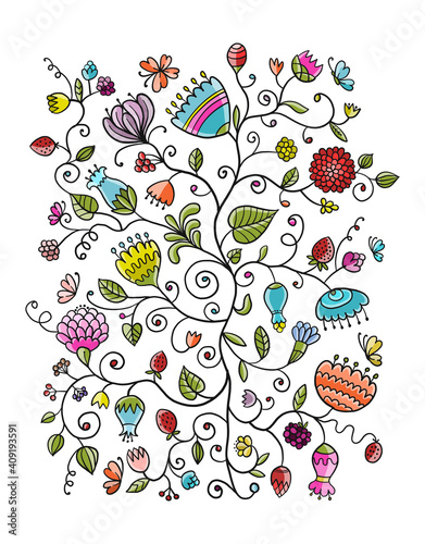 Wallpaper Mural Floral background for your design Torontodigital.ca