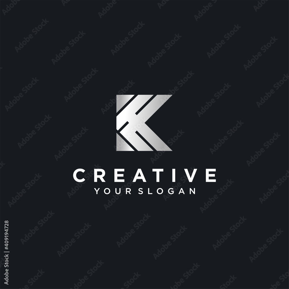 Initials k logo with a silver color modern concept for the company Premium Vector. part 4 Initials k logo with a silver color modern concept for the company Premium Vector. part 4