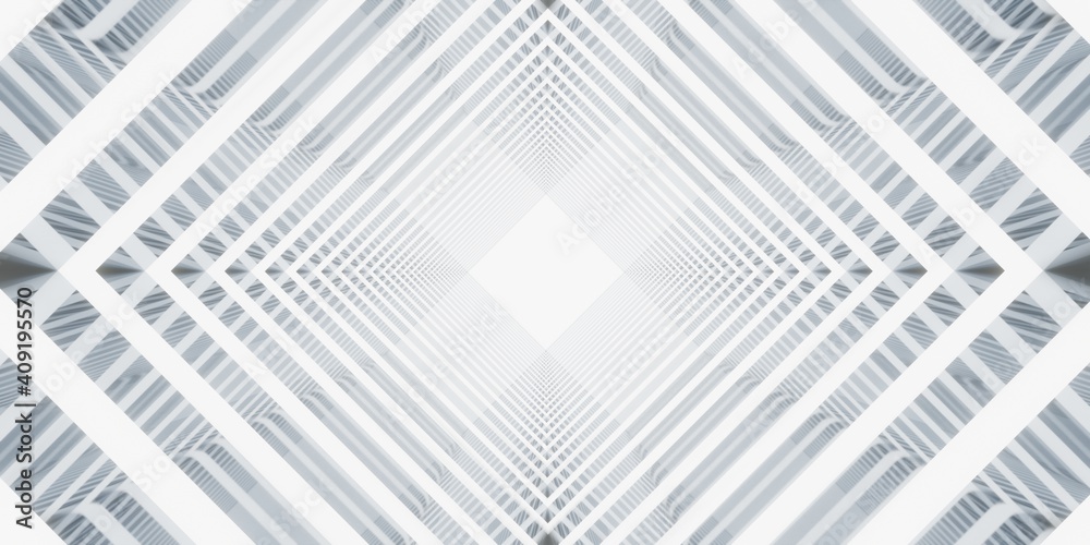 Obraz premium 3d Abstract geometric white and gray color background.