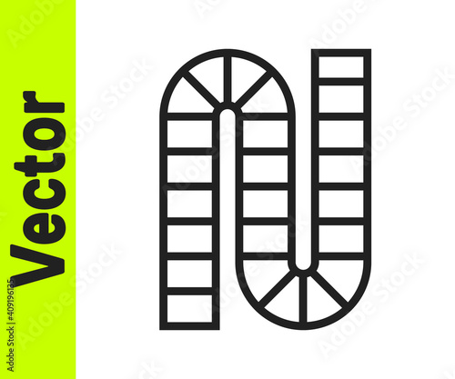 Black line Board game icon isolated on white background. Vector.