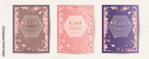 エレガントな春の花　ベクターセット,Set of floral  elegant  templates. greeting cards, Wedding invitations, flyers and other graphic design.