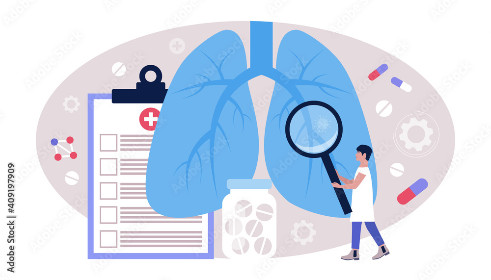 Pulmonology concept Pulmonology concept