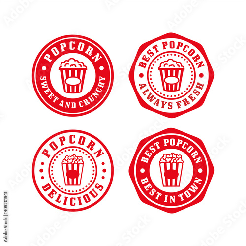 Popcorn stamps design premium collection