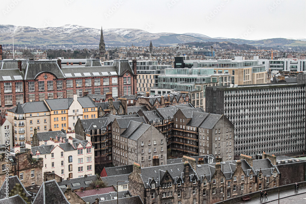 Edinburgh, Blick vom Castle nach Süden über die Stadt