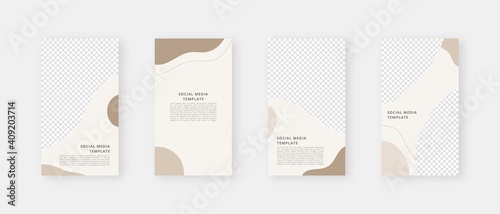 Social media template. Trendy editable social media stories template. Mockup isolated. Template design. Vector illustration.
