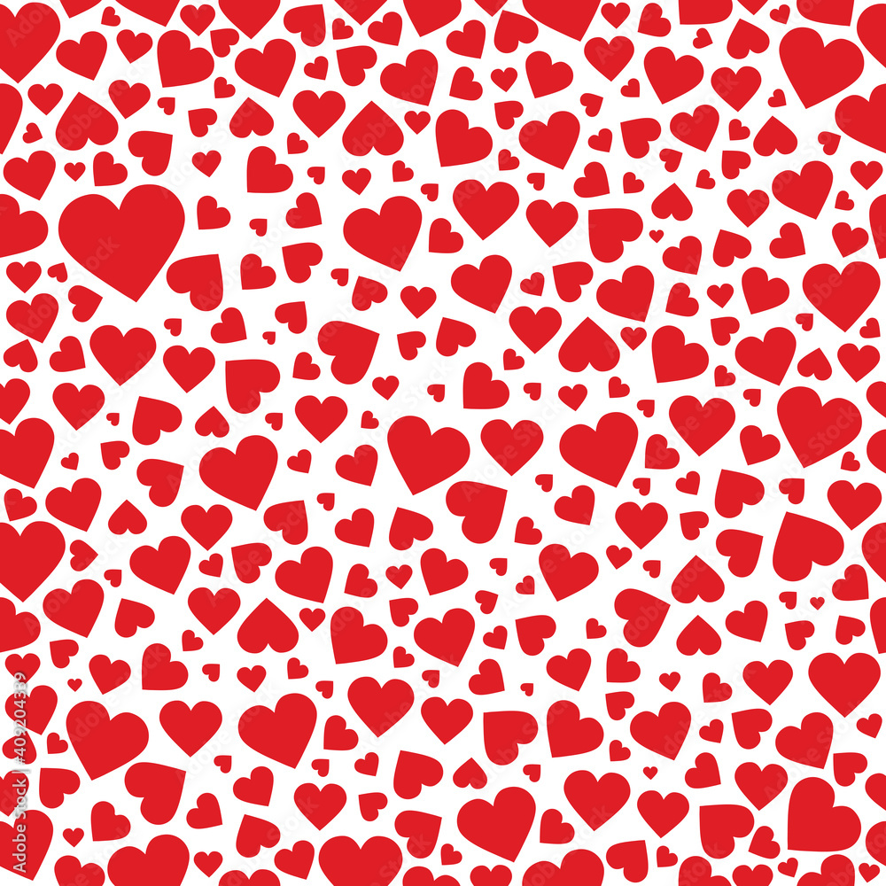 Romantic seamless background of hearts. Valentine's day