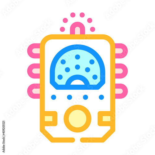 ectoplasm paranormal detector color icon vector illustration