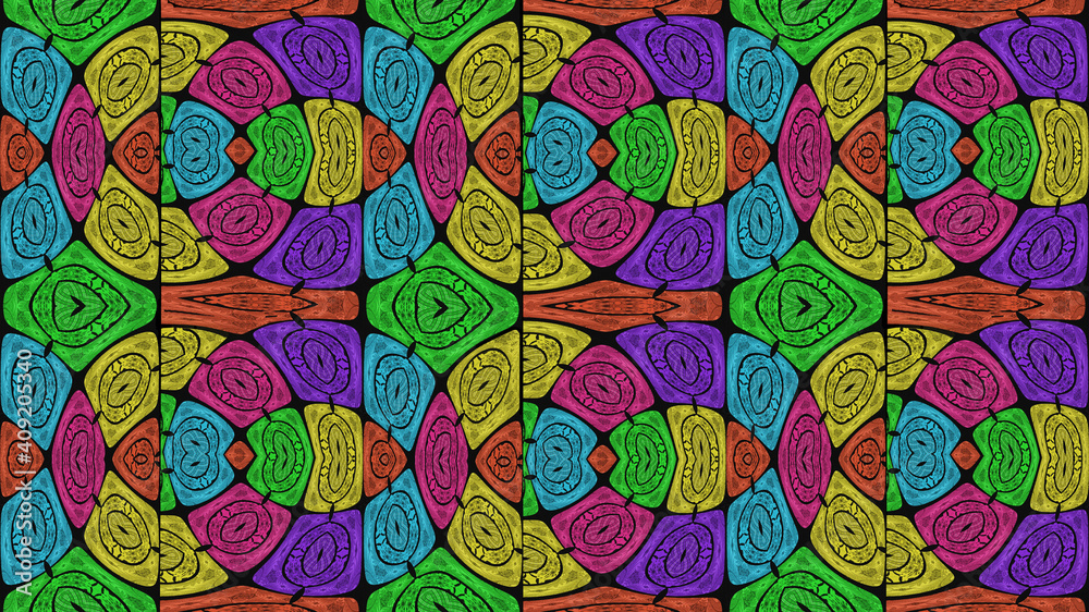 Colorful fabric - Seamless pattern, illustration