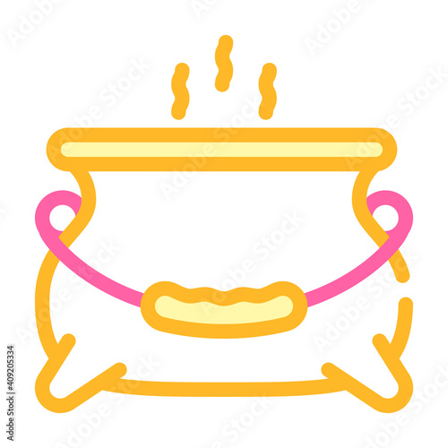 boiling potion in tank color icon vector illustration