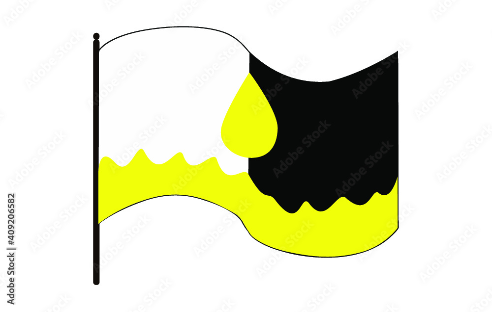 Vector illustration of waving Urolagnia pride flag on white background