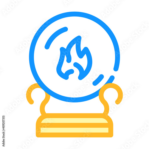 sphere for spiritism color icon vector illustration