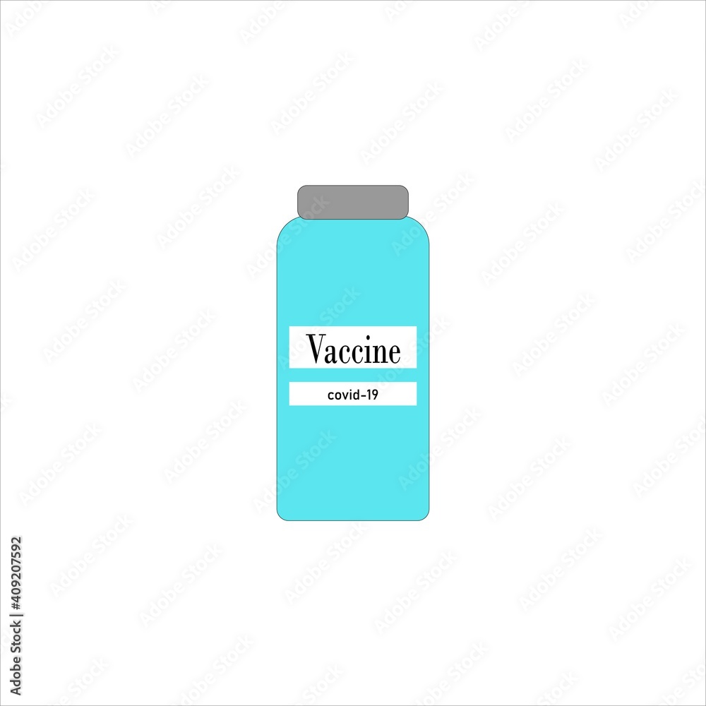 Flat icon injection vial. Isolated on a white background. Flat icon injection vial. Isolated on a white background.