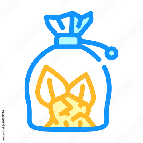 witches pouch color icon vector illustration flat