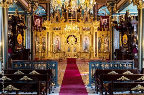 Interior of View Bulgarian St. Stephen Orthodox Church  Iron Church  in Balat